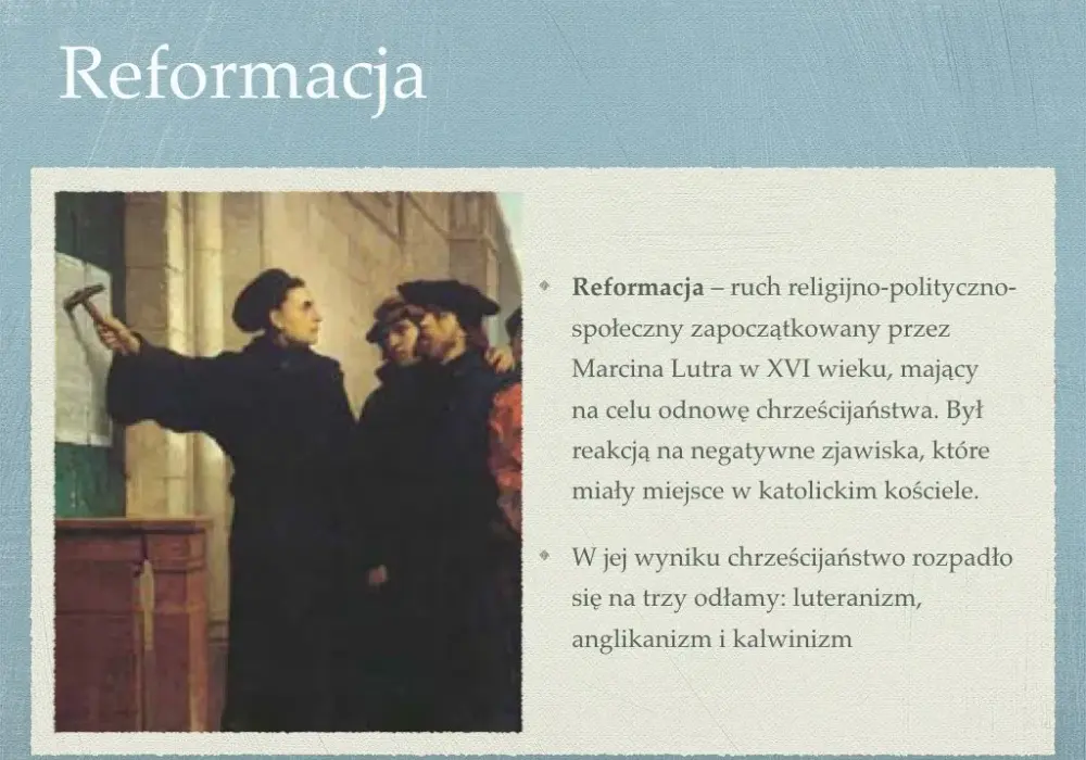 Reformacja definicja i renesans: Kluczowe powiązania i znaczenie